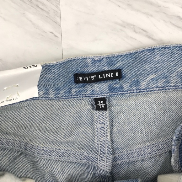 Levi’s Line 8 High Rise Skinny Jeans Distress NWT - Picture 3 of 8